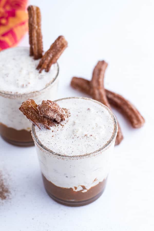 Churro Milkshakes with Dulce de Leche | halfbakedharvest.com