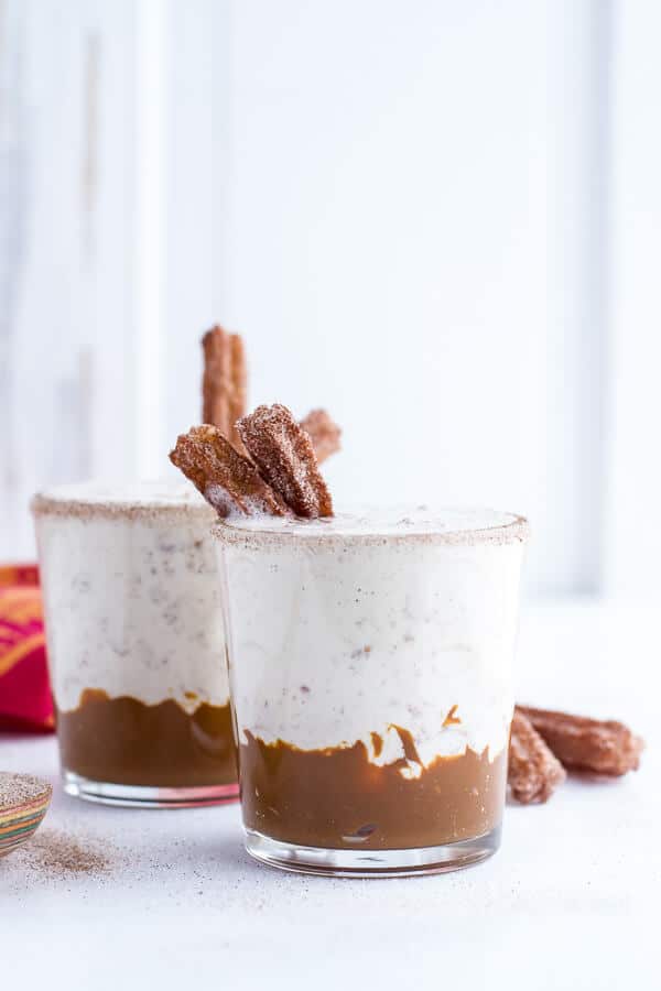 Churro Milkshakes with Dulce de Leche | halfbakedharvest.com