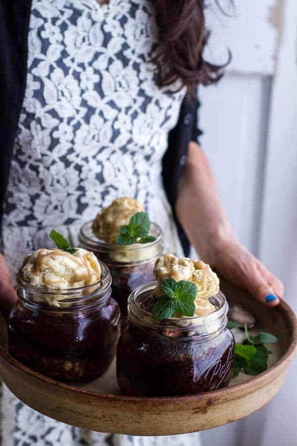Kentucky Derby Mini Chocolate-Pecan Cakes with Vanilla Bourbon Smash Ice Cream | halfbakedharvest.com
