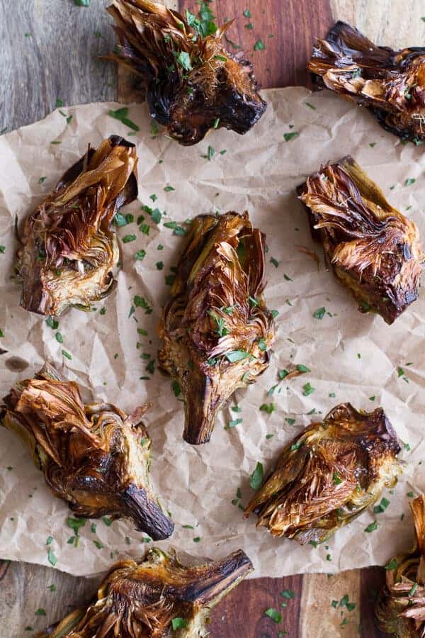 Pan Fried Lemony Artichokes with Asparagus Pistachio Pesto Pasta | halfbakedharvest.com