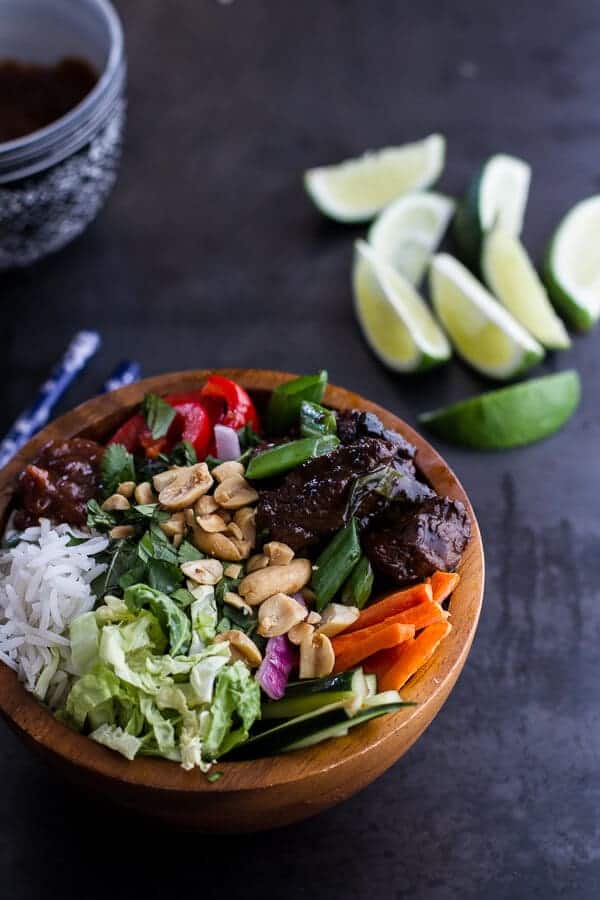 Vietnamese Shaken Beef Bowl with Hoisin Sauce | halfbakedharvest.com