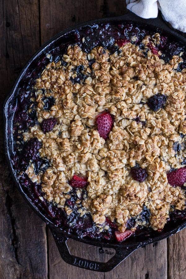 Triple Berry Kahlua Crisp with Double the Crumble | halfbakedharvest.com