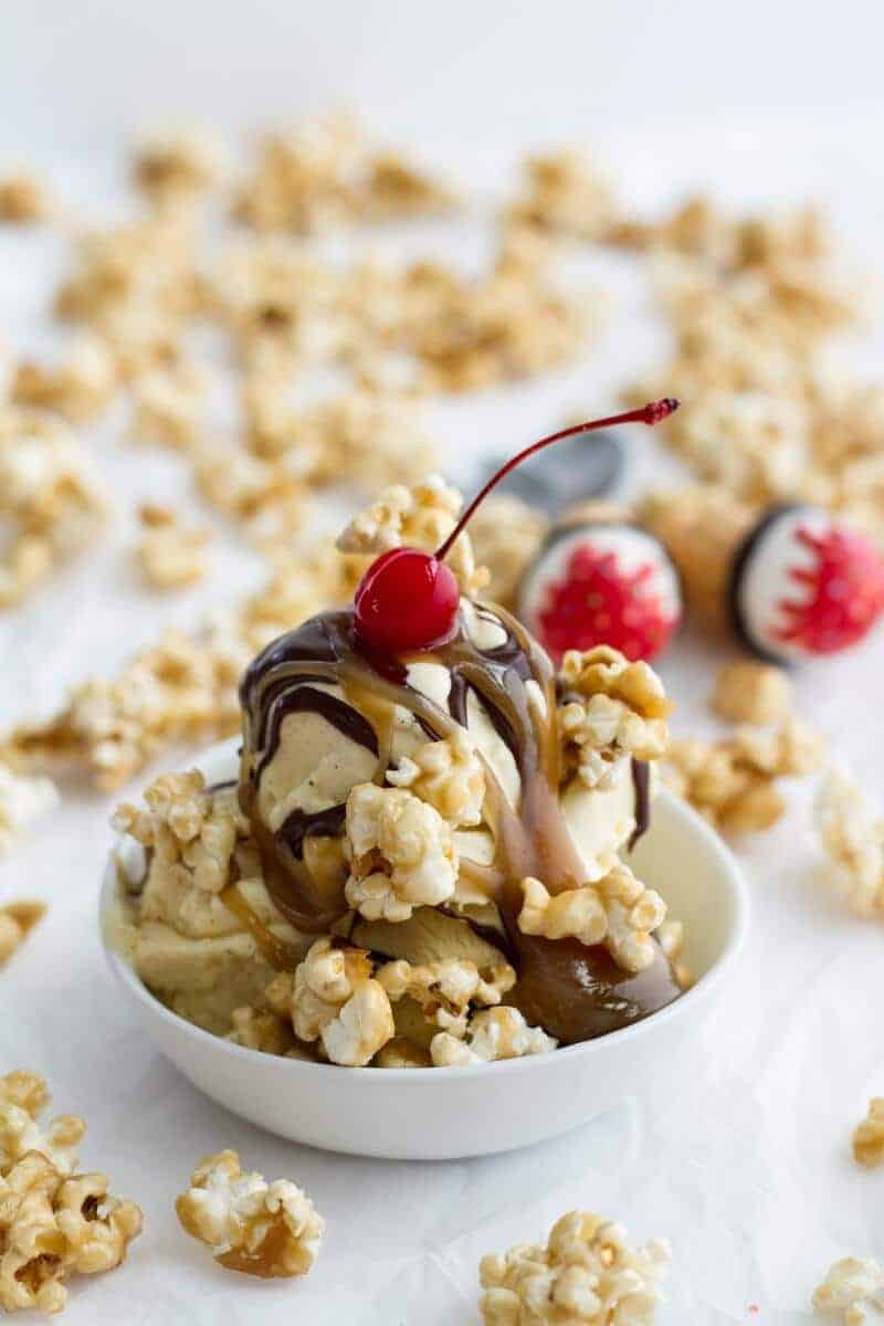 Cracker Jack Macasarpone Ice Cream Sundaes | halfbakedharvest.com