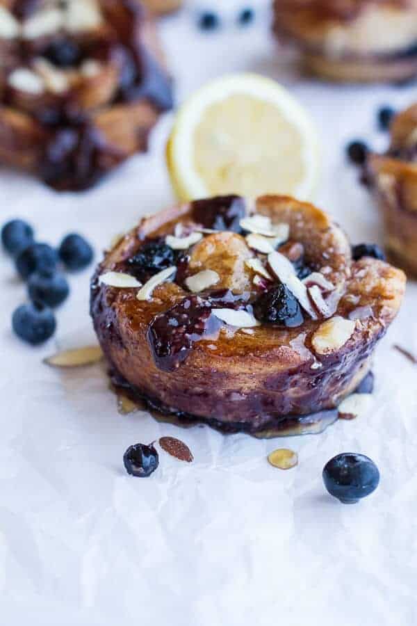 Vanilla Bean Blueberry Lemon + Cream Cheese Swirl Sticky Buns | halfbakedharvest.com