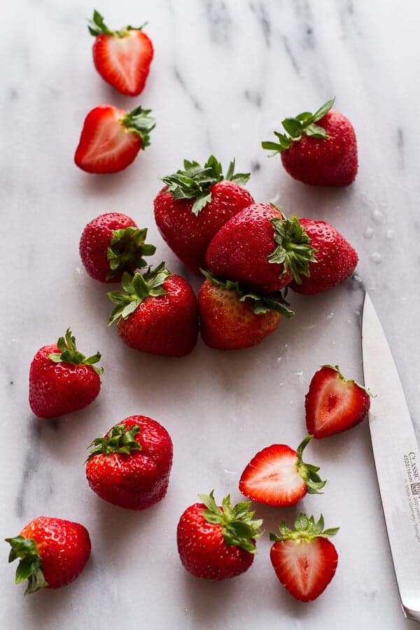 Sweet Balsamic Strawberries w-Whipped Ricotta Cream and Maple Glazed Seeded Nuts | halfbakedharvest.com
