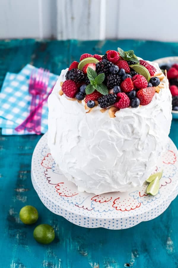 Fresh Watermelon Cake with Summer Berries | halfbakedharvest.com