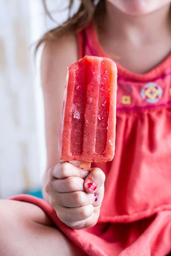 2-Ingredient Strawberry Popsicles | halfbakedharvest.com @hbharvest