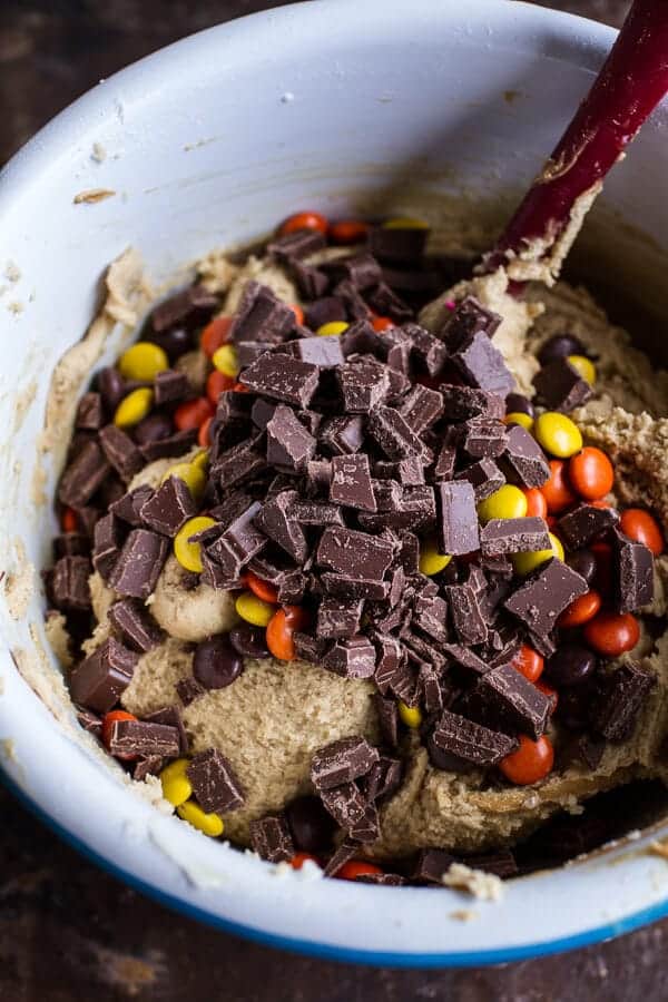 Double Trouble Chocolate Chunk Peanut Butter Honey Cookies | halfbakedharvest.com @hbharvest