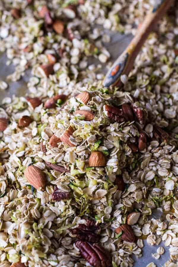 Milk Chocolate Dipped Zucchini Granola Bars | halfbakedharvest.com @hbharvest