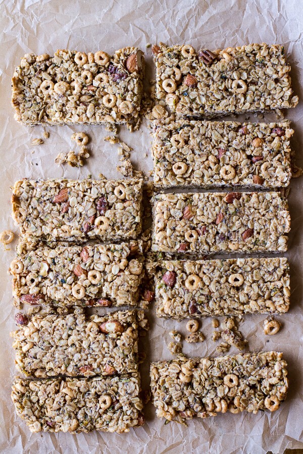 Milk Chocolate Dipped Zucchini Granola Bars | halfbakedharvest.com @hbharvest