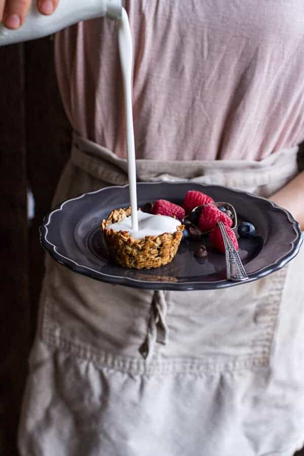 Oatmeal Chocolate Chip Cookie 'n' Milk Breakfast Cups | halfbakedharvest.com @hbharvest