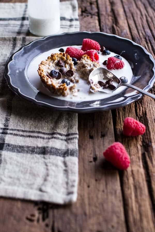 Oatmeal Chocolate Chip Cookie 'n' Milk Breakfast Cups | halfbakedharvest.com @hbharvest