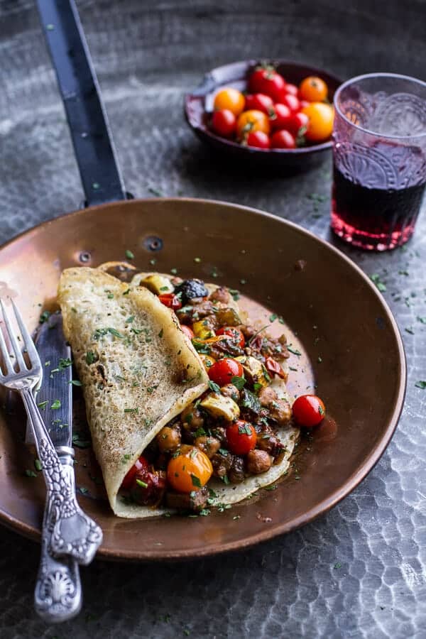 Rava Dosa (Indian Crepes) with Summer Squash + Tomato Chickpea Masala | halfbakedharvest.com @hbharvest