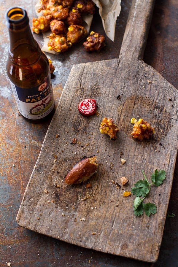 Smoky Chipotle Cheddar Burgers with Mexican Street Corn Fritters | halfbakedharvest.com @hbharvest