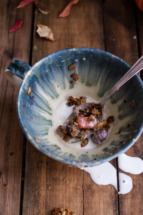 Brown Butter Pecan + Maple Quinoa Autumn Harvest Granola | halfbakedharvest.com @hbharvest