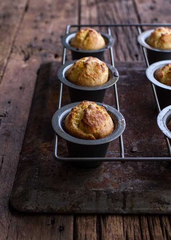 Crockpot BBQ Beer Pulled Chicken with Cheddar Corn Popovers | halfbakedharvest.com @hbharvest