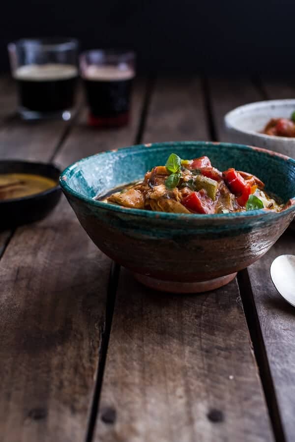 Quick Gumbo with Grilled Corn Grits + Smoky Chilied Brown Butter | halfbakedharvest.com @hbharvest