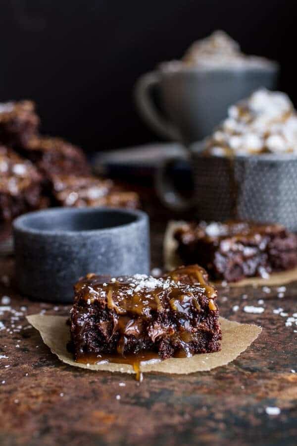 Salted Caramel Mocha + Nutella Brownies | halfbakedharvest.com @hbharvest