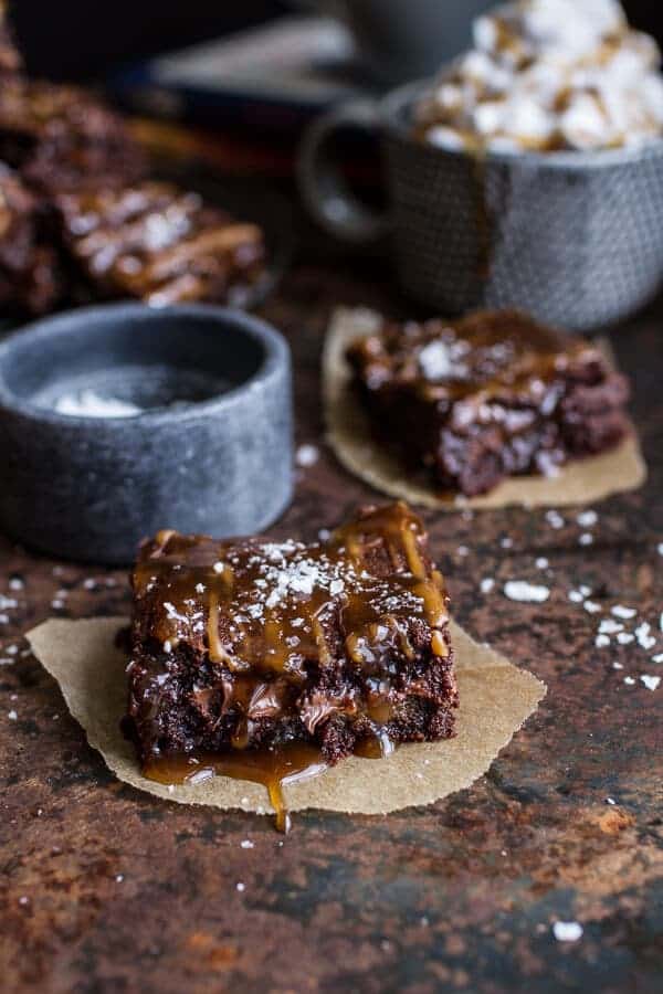 Salted Caramel Mocha + Nutella Brownies | halfbakedharvest.com @hbharvest