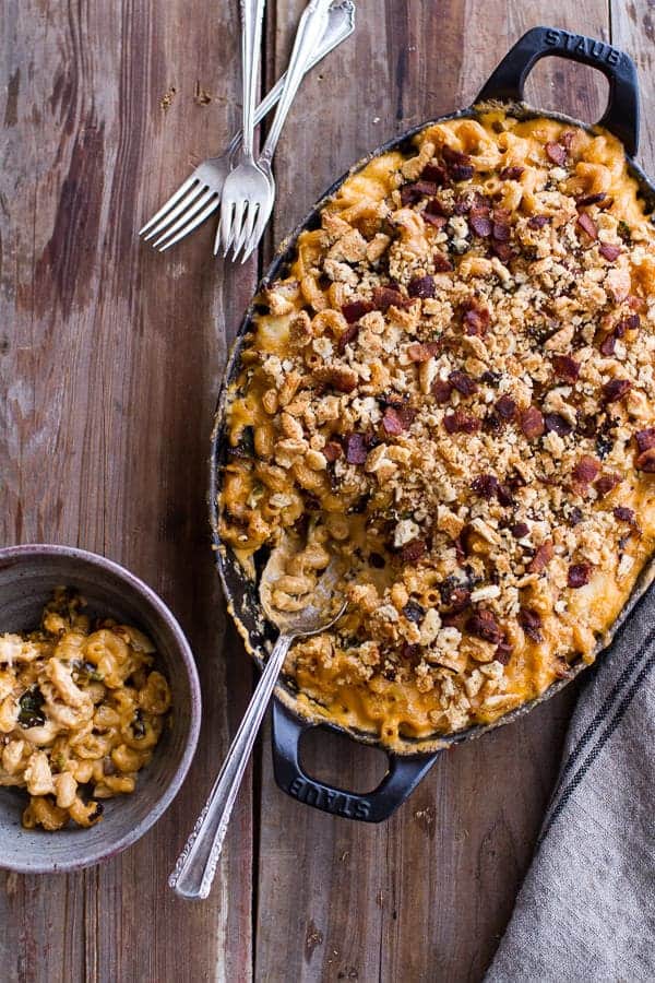Butternut Squash + Brussels Sprouts in Mac n’ Cheese with Buttery Bacon Ritz Crackers | halfbakedharvest.com @hbharvest