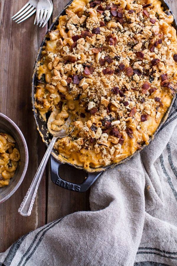 Butternut Squash + Brussels Sprouts in Mac n’ Cheese with Buttery Bacon Ritz Crackers | halfbakedharvest.com @hbharvest