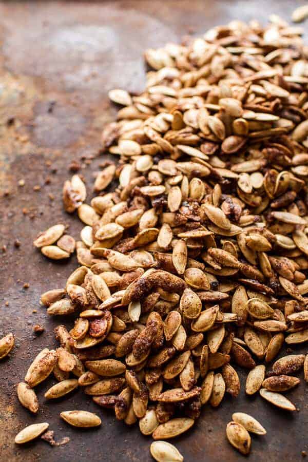 Crockpot Chipotle Pulled Pork Pumpkin Chili w/Cinnamon Roasted Pumpkin Seeds | halfbakedharvest.com @hbharvest