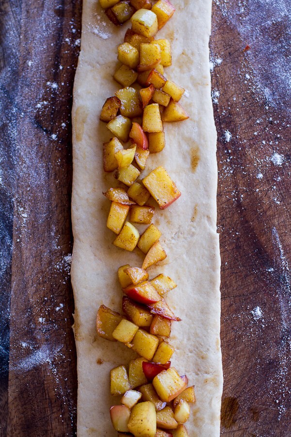Hot Buttered Rum Apple Pie Stuffed Cinnamon Sugar Soft Pretzels | halfbakedharvest.com @hbharvest