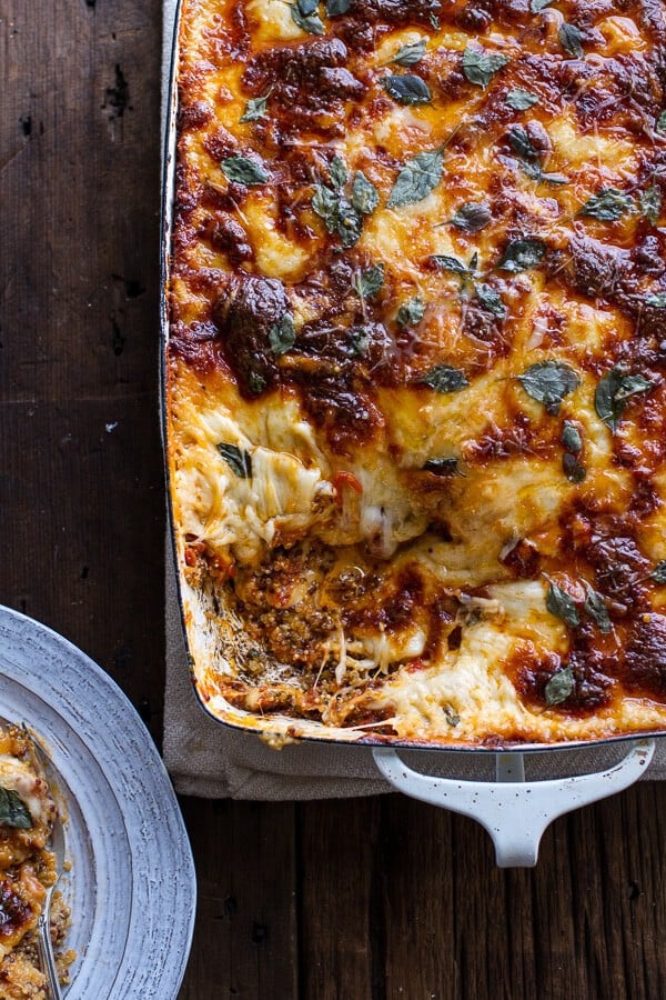 Italian Quinoa Risotto Lasagna w/Truffle Oil | halfbakedharvest.com @hbharvest