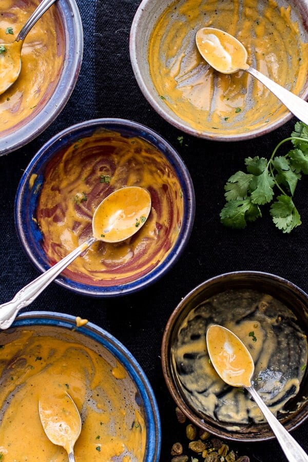 Moroccan Butternut Squash and Goat Cheese Soup w/Coconut Ginger Cream + Pistachios | halfbakedharvest.com @hbharvest