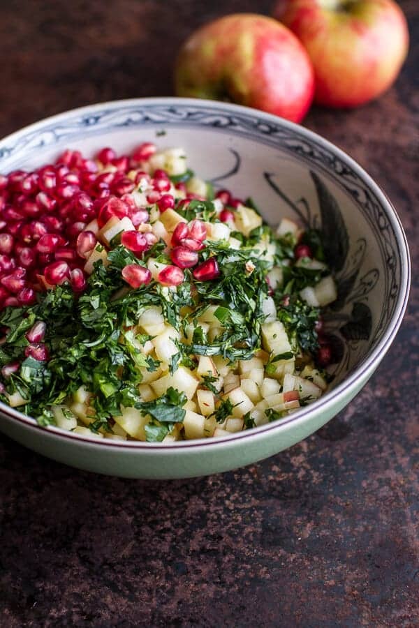 Spicy Cider Beer Braised Chicken Enchilada Tacos w-Sweet Chili Apple-Pomegranate Salsa | halfbakedharvest.com @hbharvest