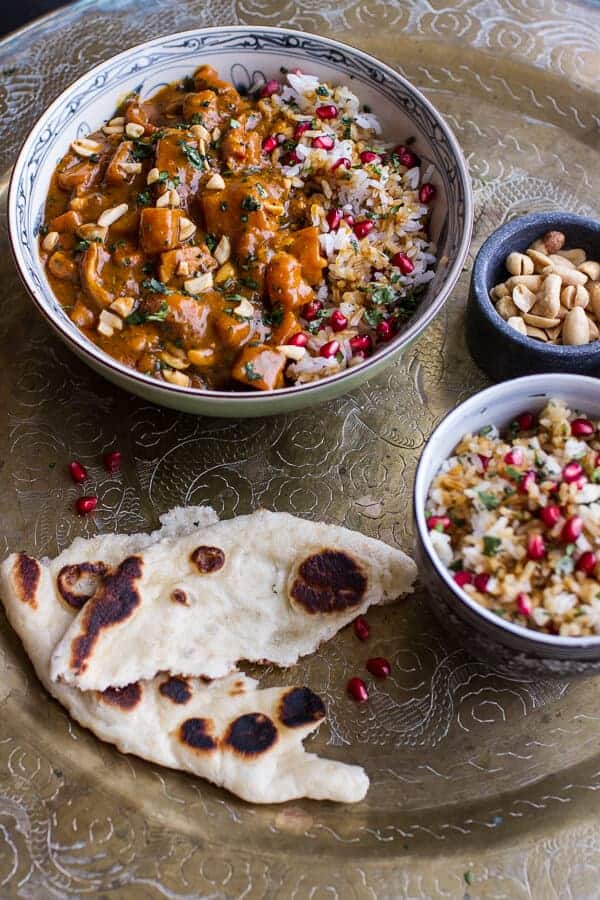 Thai Peanut Chicken and Pumpkin Curry w-Sticky Pomegranate Rice |halfbakedharvest.com @hbharvest
