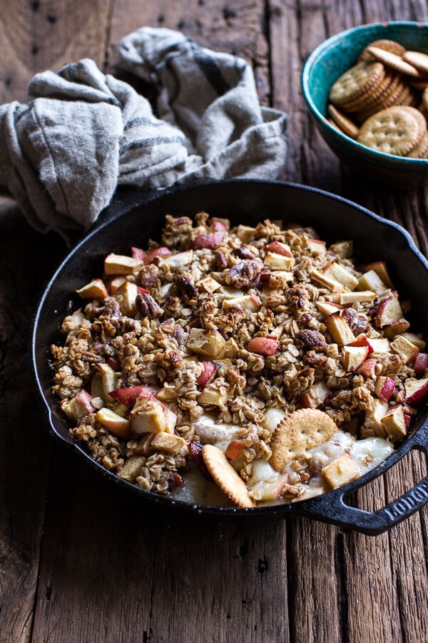 Apple Crisp Baked Brie | halfbakedharvest.com @hbharvest