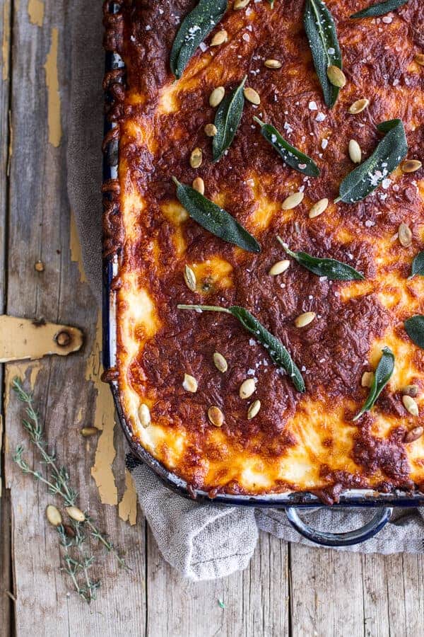 Simple Caramelized Butternut Squash and Kale Florentine Lasagna | halfbakedharvest.com @hbharvest