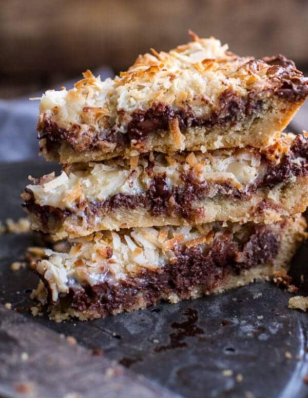 Warm Toasted "Caramel" Coconut Gooey Chocolate Crunch Bars | halfbakedharvest.com @hbharvest