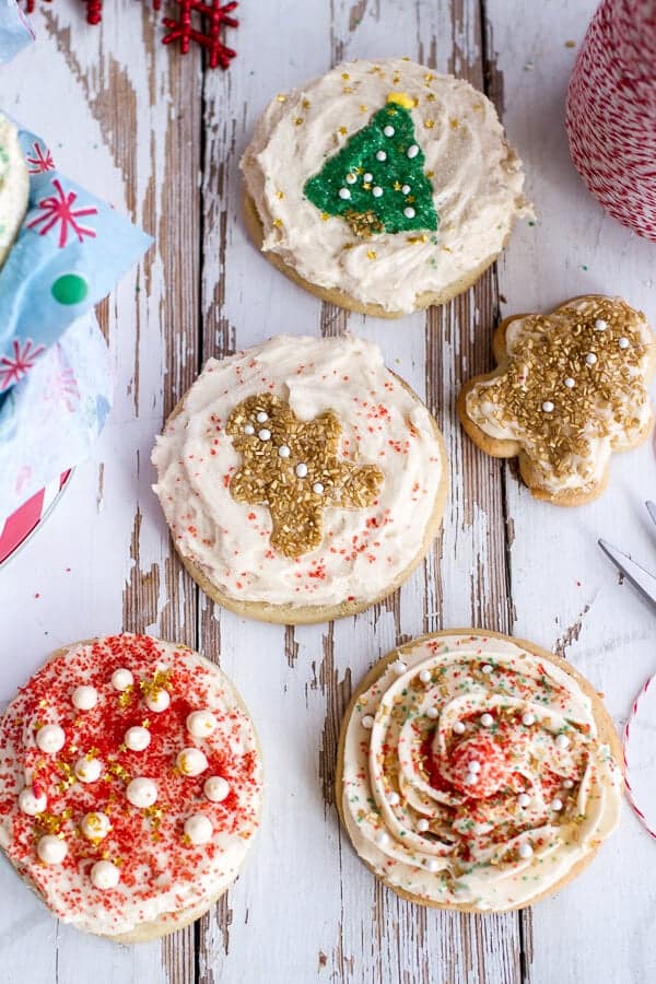 Easy Slice 'n' Bake Vanilla Bean Christmas Sugar Cookies w/Whipped Buttercream | halfbakedharvest.com @hbharvest