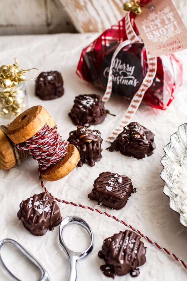 Homemade Holidays: Coconut Caramel Stuffed Chocolate Covered Pretzel Presents | halfbakedharvest.com @hbharvest