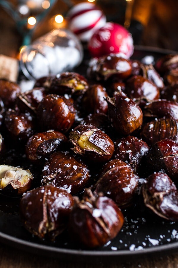 Salted Coffee Butter Roasted Chestnuts | halfbakedharvest.com @hbharvest