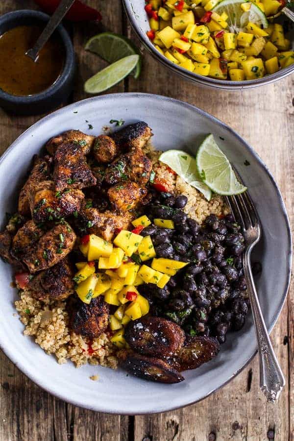 Cuban Chicken and Black Bean Quinoa Bowls with Fried Bananas | | halfbakedharvest.com @hbharvest