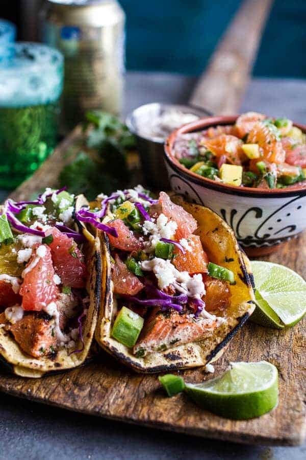 Cuban Fish Tacos with Citrus Mango Slaw + Chipotle Lime Crema | halfbakedharvest.com @hbharvest