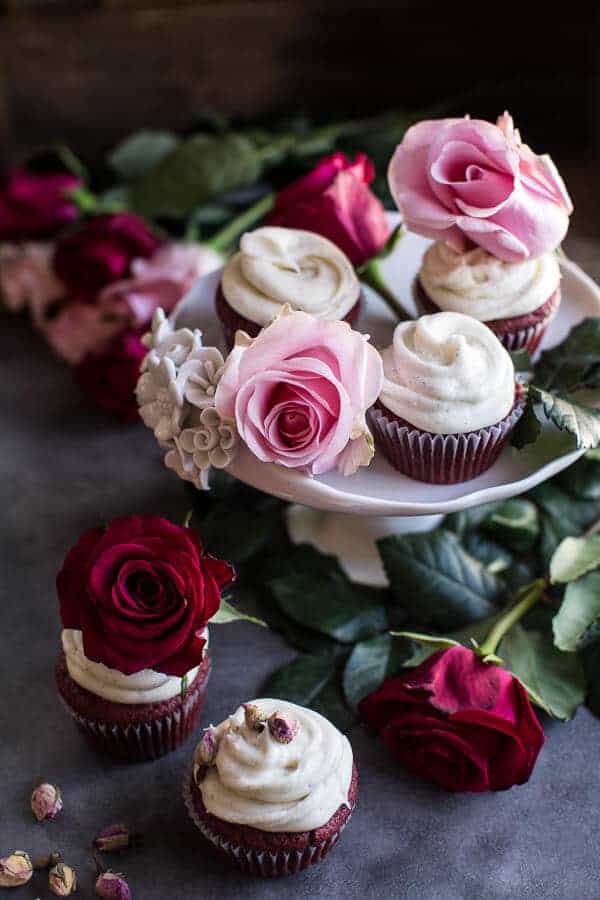 Deep Dark and Rosy, Red Velvet Cupcakes | halfbakedharvest.com @hbharvest