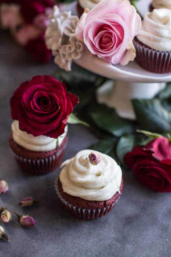 Deep Dark and Rosy, Red Velvet Cupcakes | halfbakedharvest.com @hbharvest
