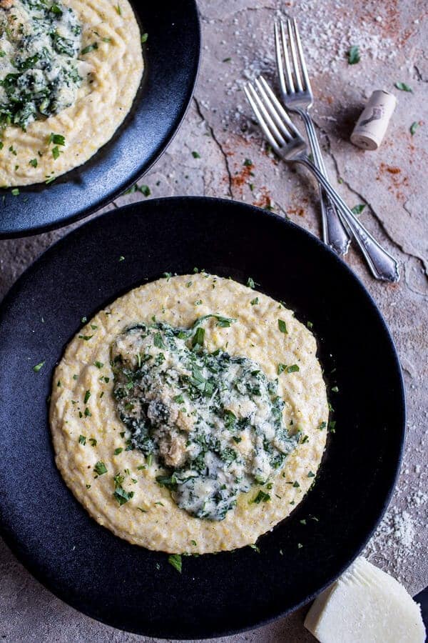 Mom’s Chicken Florentine with Creamy Roasted Garlic Polenta | halfbakedharvest.com @hbharvest