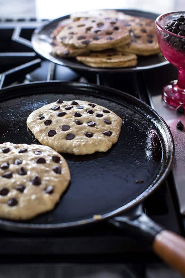 Ricotta Chocolate Chip Banana and Chia Pancakes | halfbakedharvest.com @hbharvest