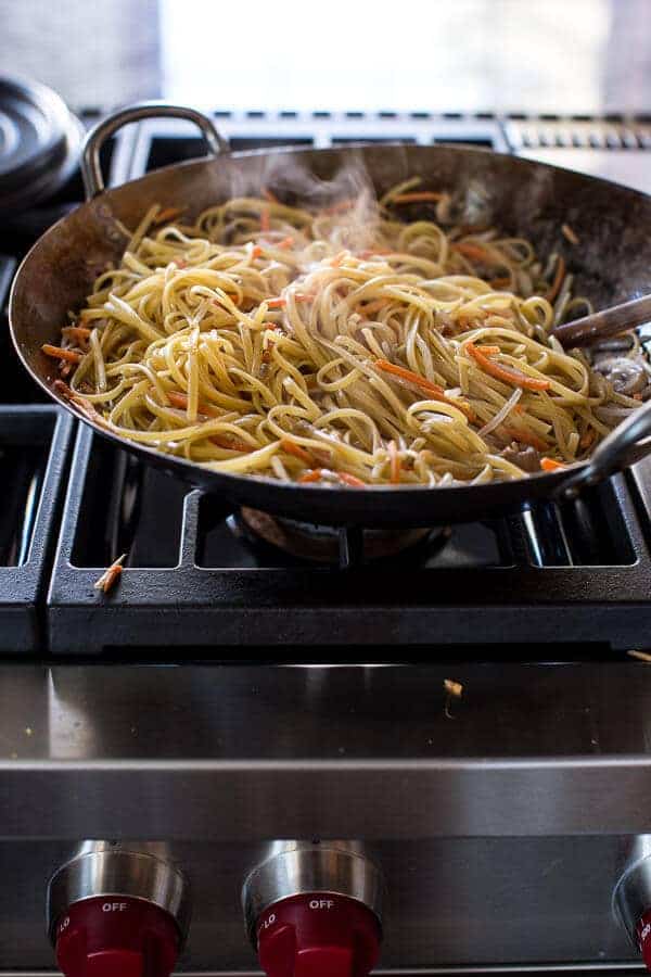 Spicy Sesame Basil Noodles | halfbakedharvest.com @hbharvest