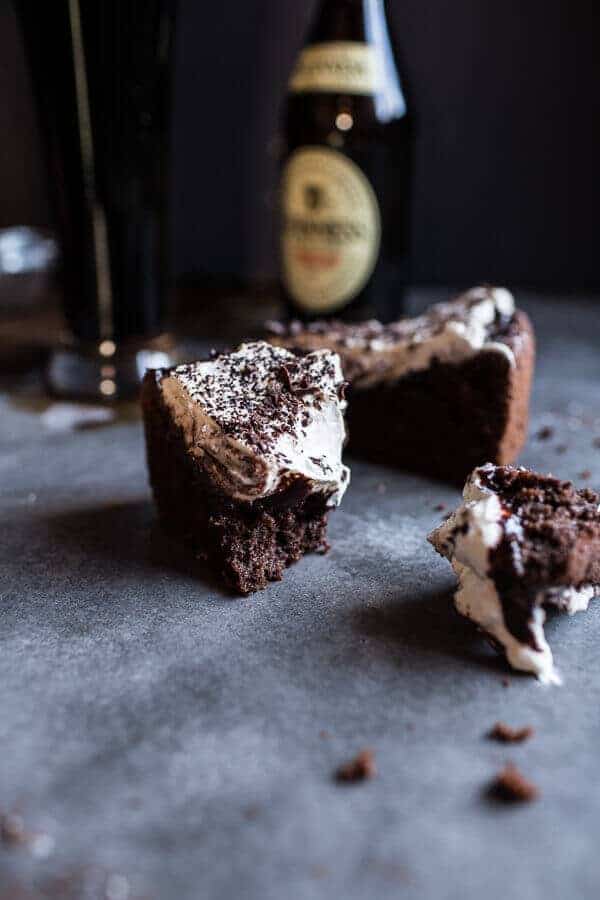 Drunken, Sunken Irish Coffee Chocolate Cake with Salted Bailey’s Cream | halfbakedharvest.com @hbharvest