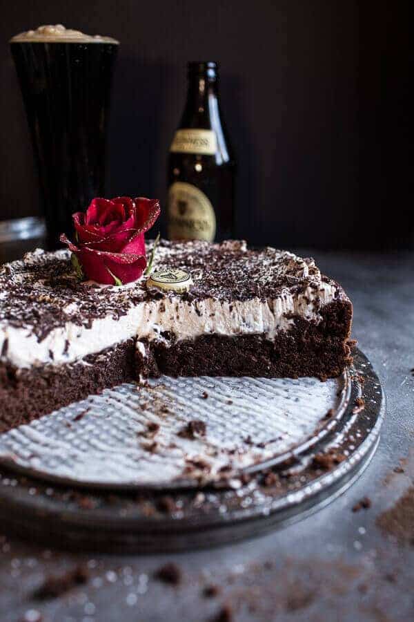 Drunken, Sunken Irish Coffee Chocolate Cake with Salted Bailey’s Cream | halfbakedharvest.com @hbharvest