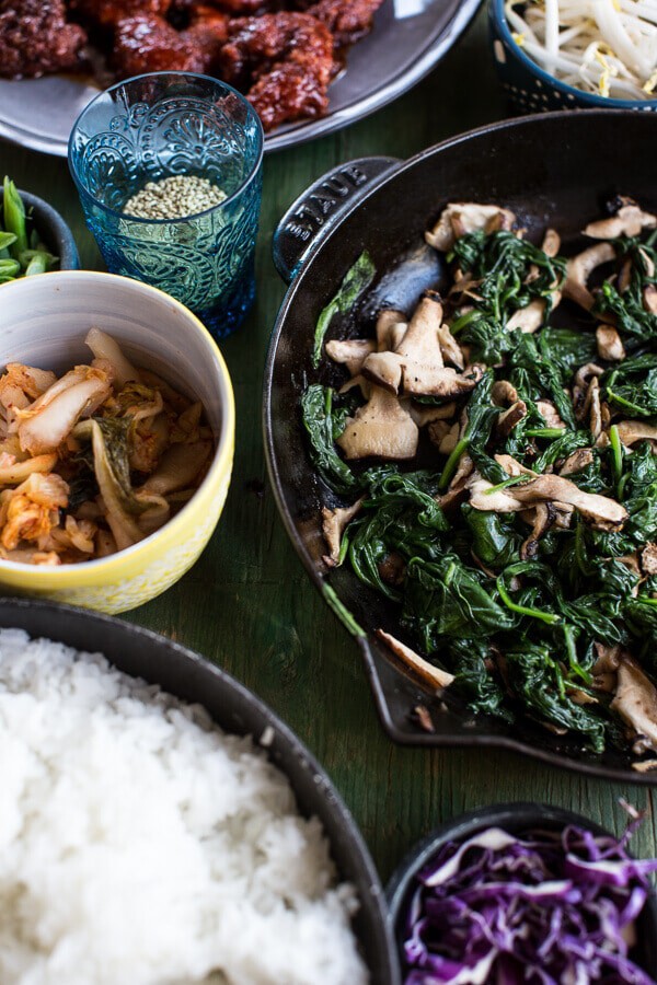 Korean Style Fried Shrimp Rice Bowls with Kimchi + Crunchy Noodles | halfbakedharvest.com @hbharvest