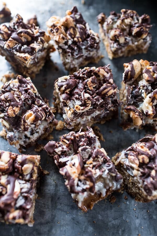 7-Layer Dulce De Leche Oatmeal Chocolate Chip Bars | halfbakedharvest.com @hbharvest