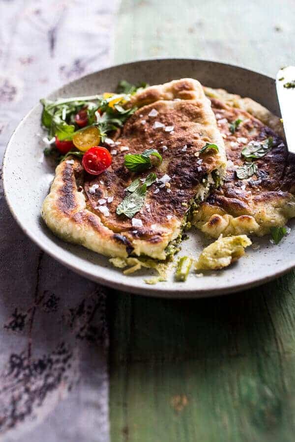 Asparagus, Pistachio Pesto and Ricotta Gozleme | halfbakedharvest.com @hbharvest