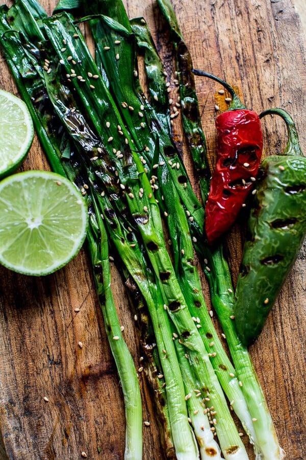 Bulgogi BBQ Pork Tacos with Charred Tomatillo Sesame Sauce + Spring Onion Slaw | halfbakedharvest.com @hbharvest